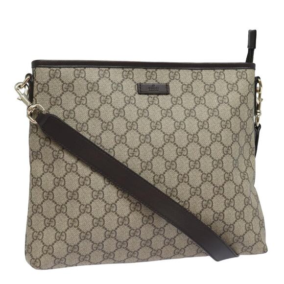 GUCCI GG Supreme Shoulder Bag Pvc Beige - Picture 1 of 16
